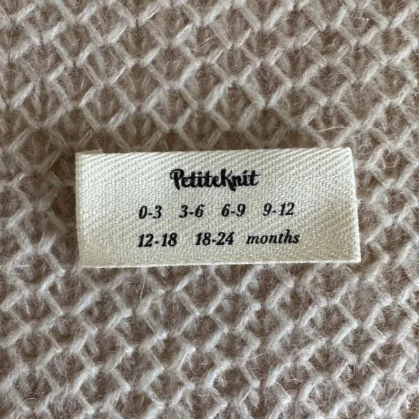 Label med babystørrelser